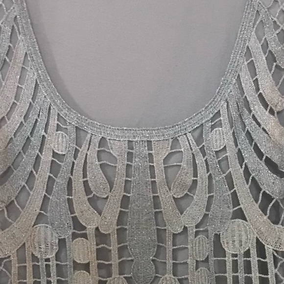 Express Silvery Metallic Dress Tank - Picture 5 of 5